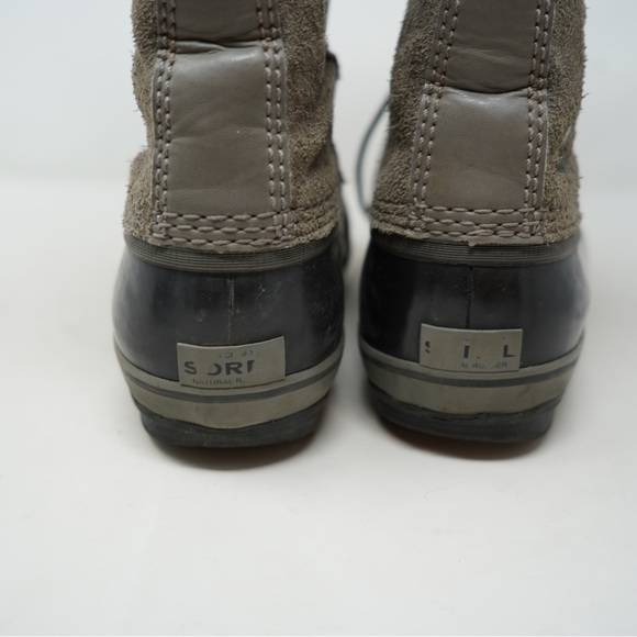 Sorel Girls Joan Of Artic Snow Boots Gray Color Block Waterproof Faux Fur 5 - Picture 7 of 10